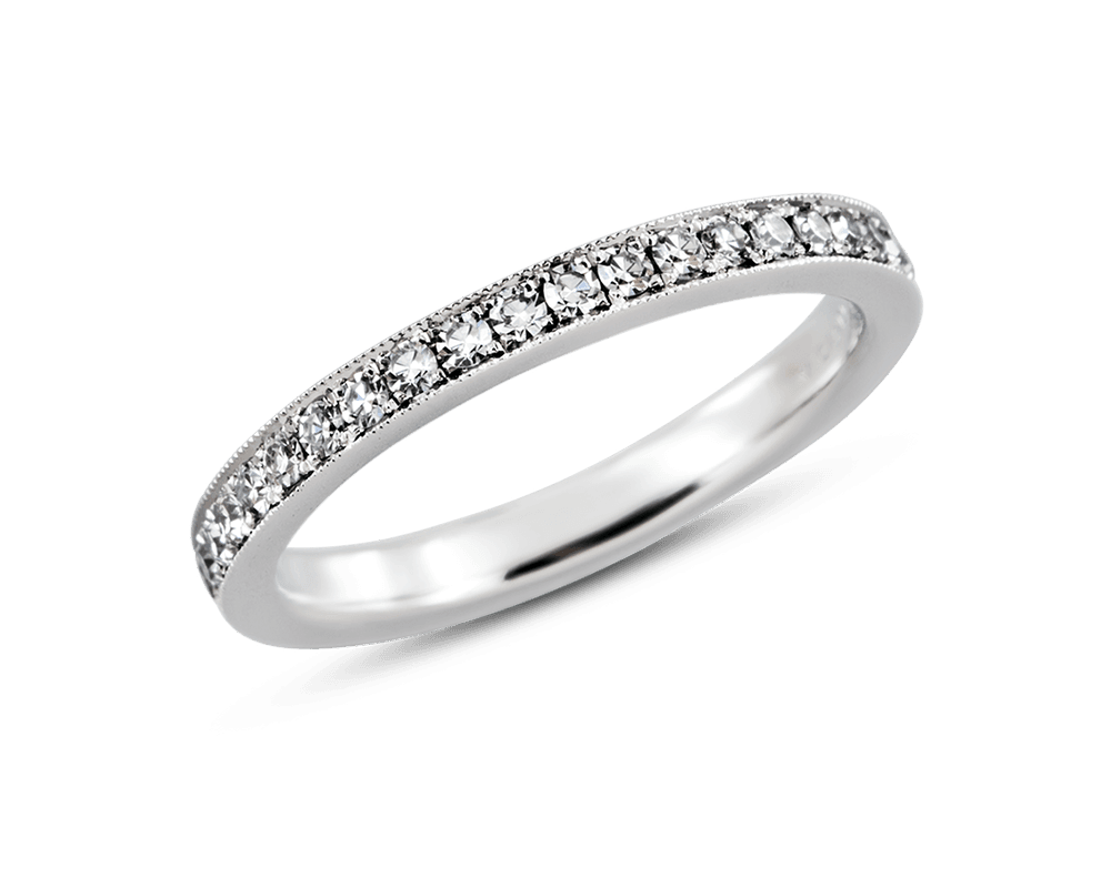 Bright Cut Pave Eternity Band