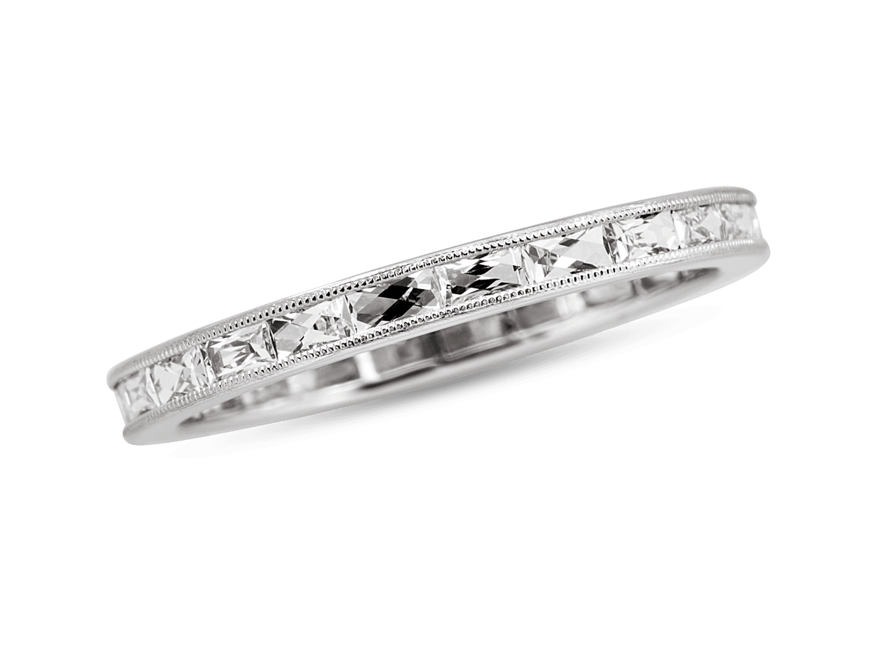 Elongated French Cut Eternity Band