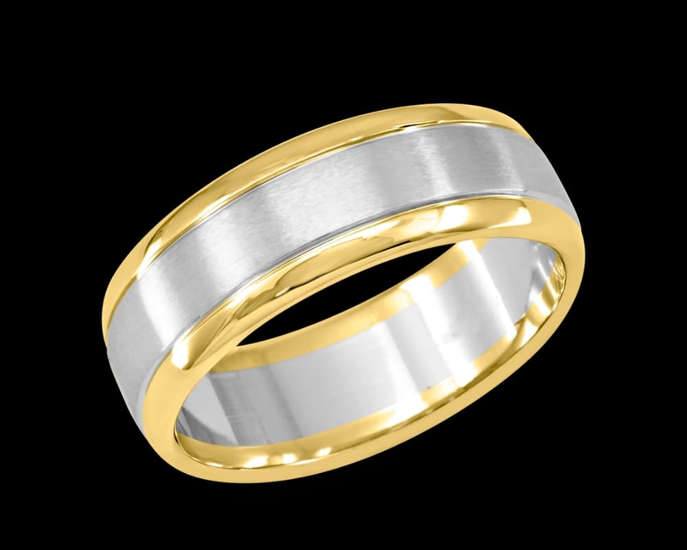 The Bryce 7mm Mens Band with Rounded Edges