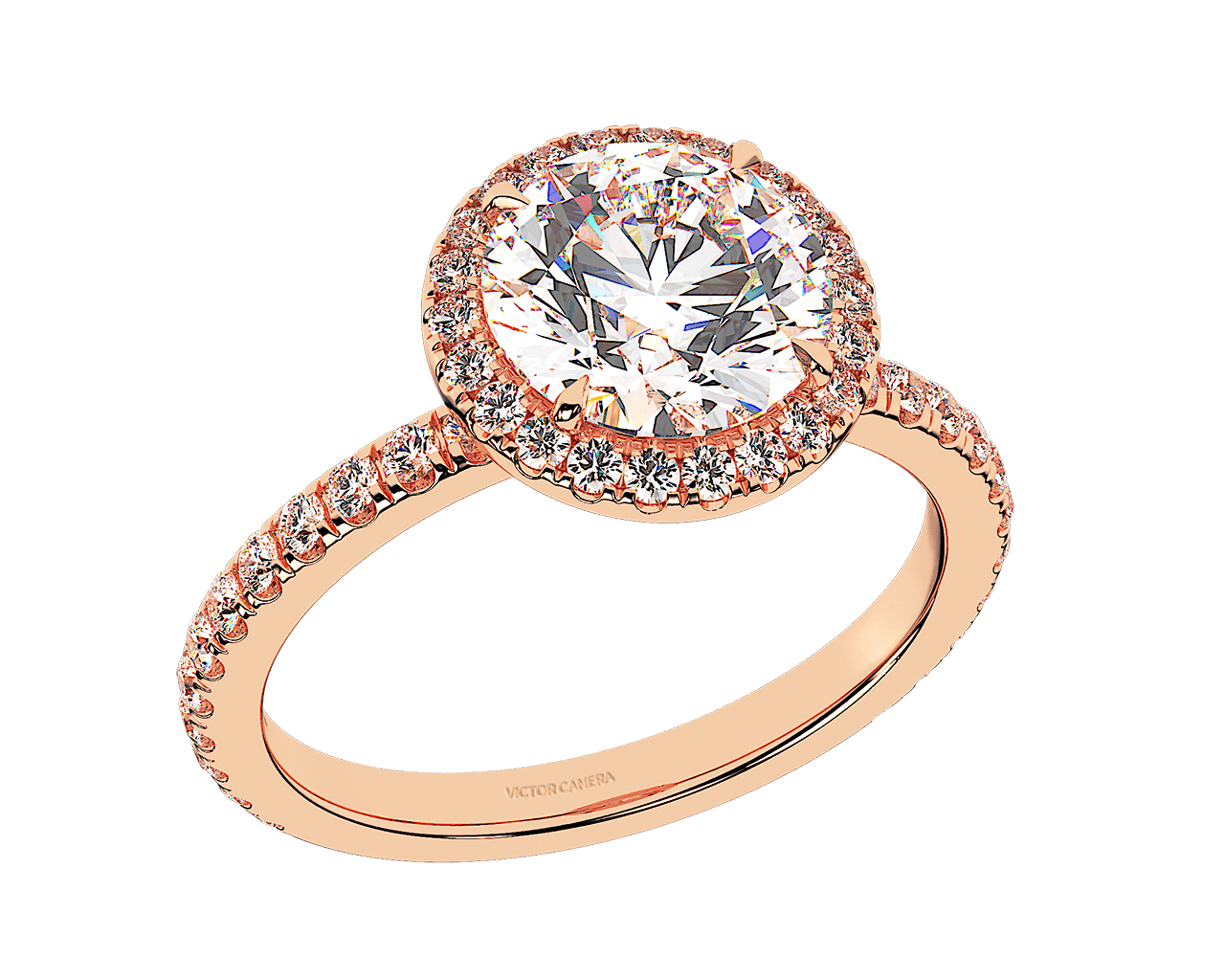 The Emilya Halo Engagement Ring
