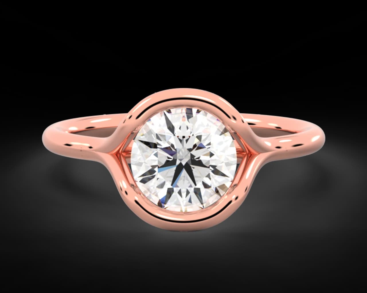 The Adeline Split Bezel Solitaire