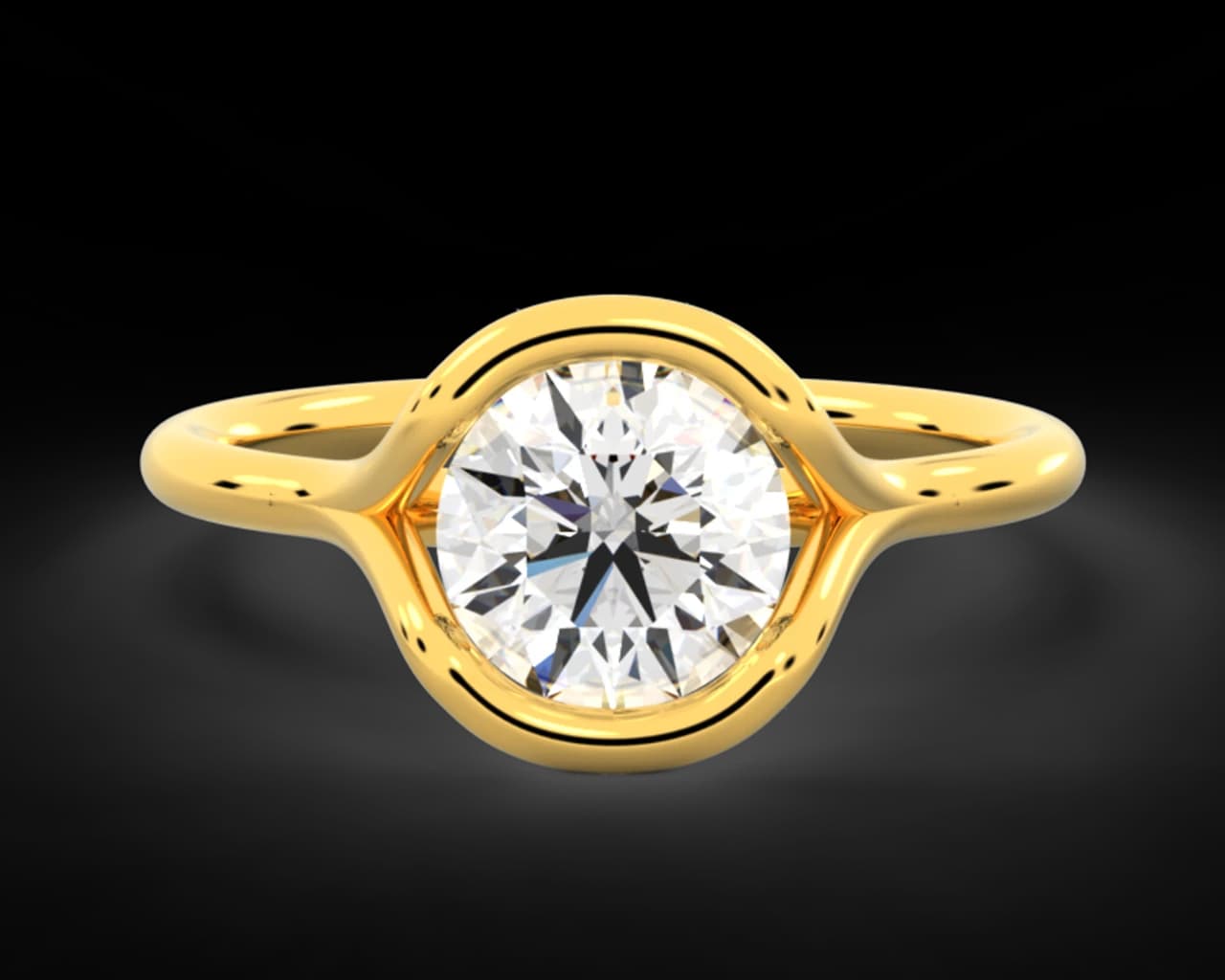 The Adeline Split Bezel Solitaire