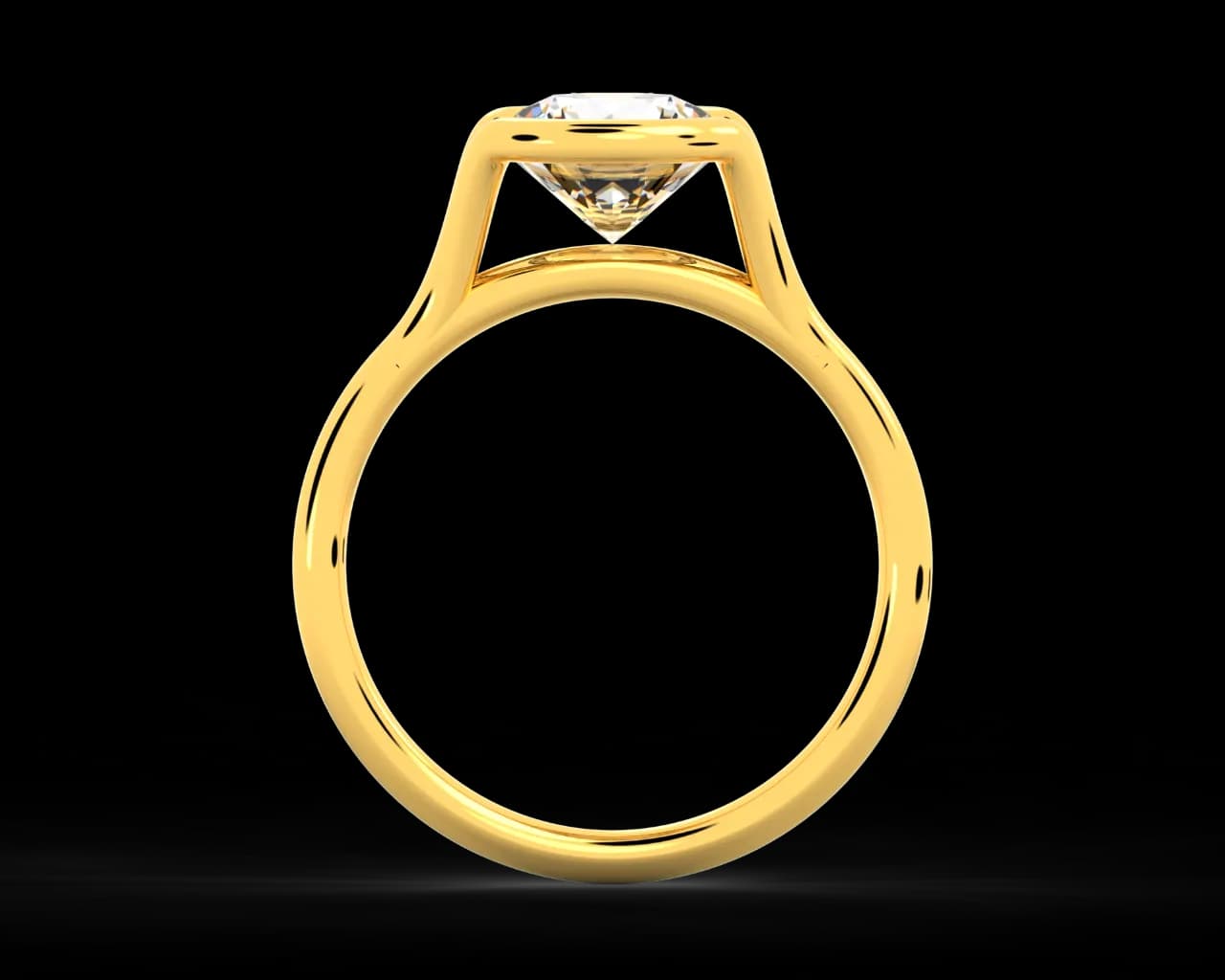 The Adeline Split Bezel Solitaire