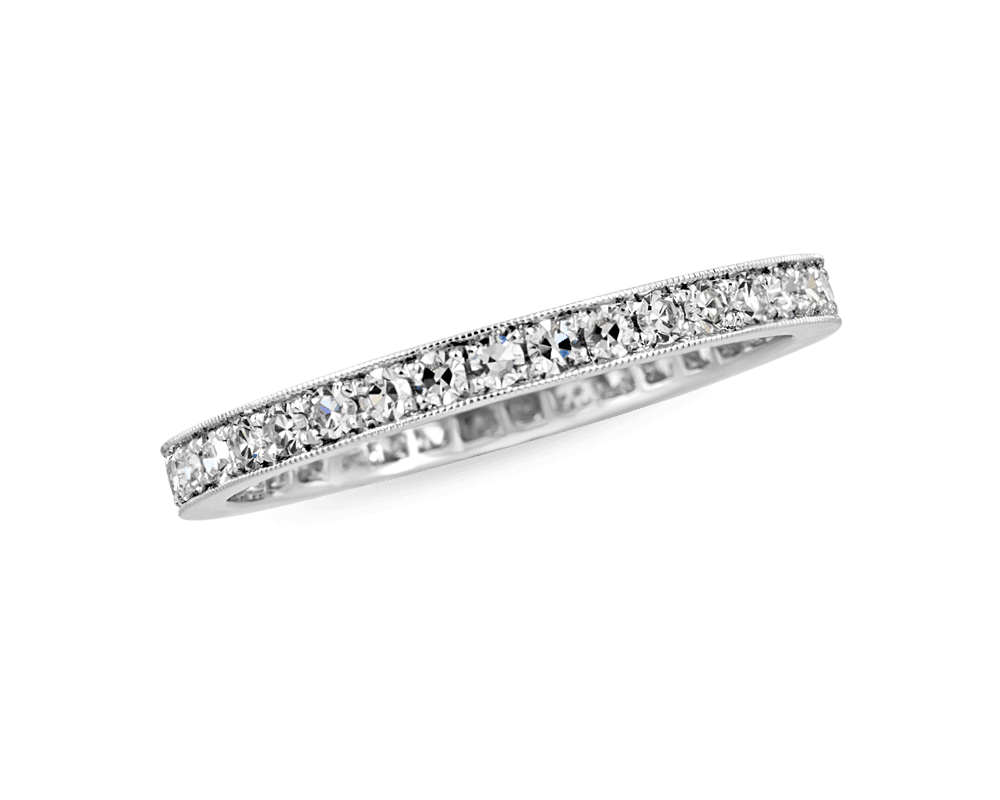 Vintage Single-Cut Pave Band