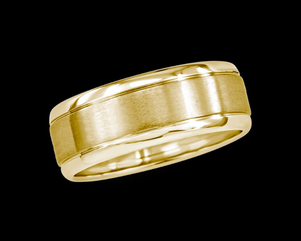 The Bryce 8mm Mens Band with Rounded Edges