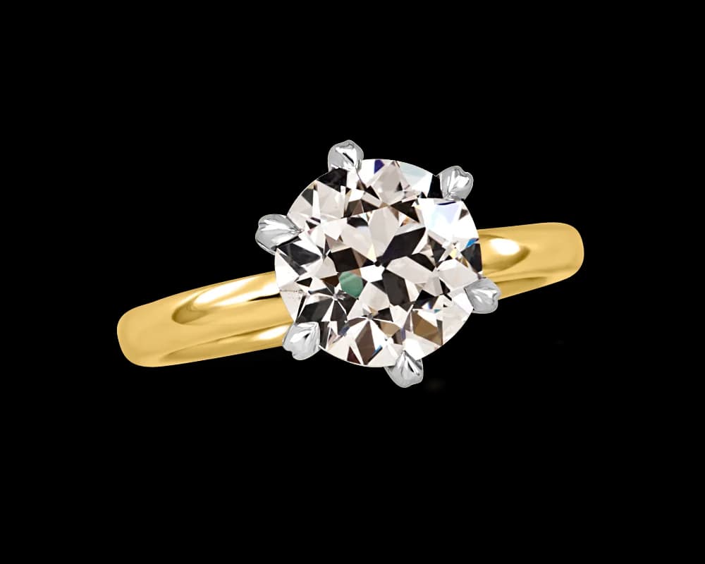 The Gabriella Six Prong Solitaire with Flush Fit