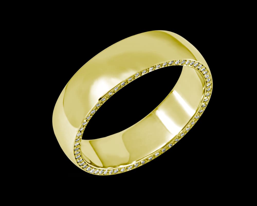 The Grayson Mens Band with Diamond Profile