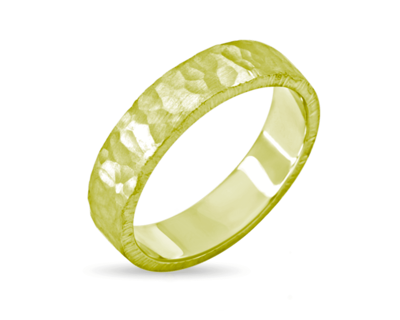 Mens 5mm Wedding Band with Hammer Finish