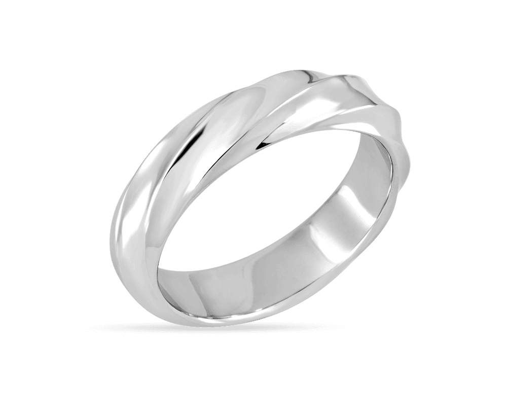 Mens Twisted Wedding Band