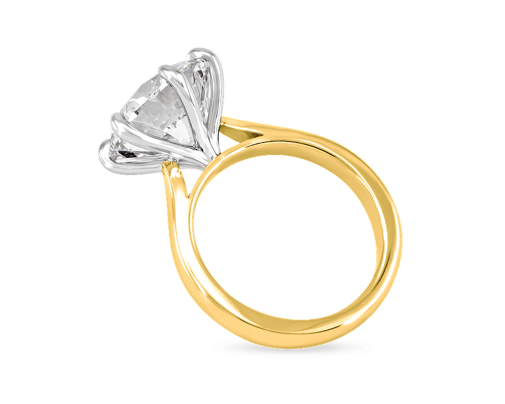 Six Prong Solitaire with Open Profile Head