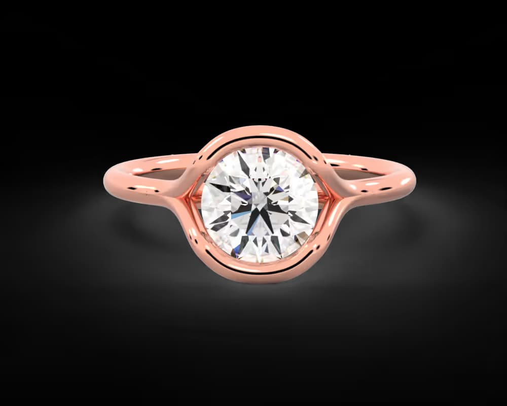 360° view of The Adeline Split Bezel Solitaire