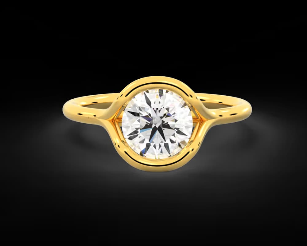 360° view of The Adeline Split Bezel Solitaire