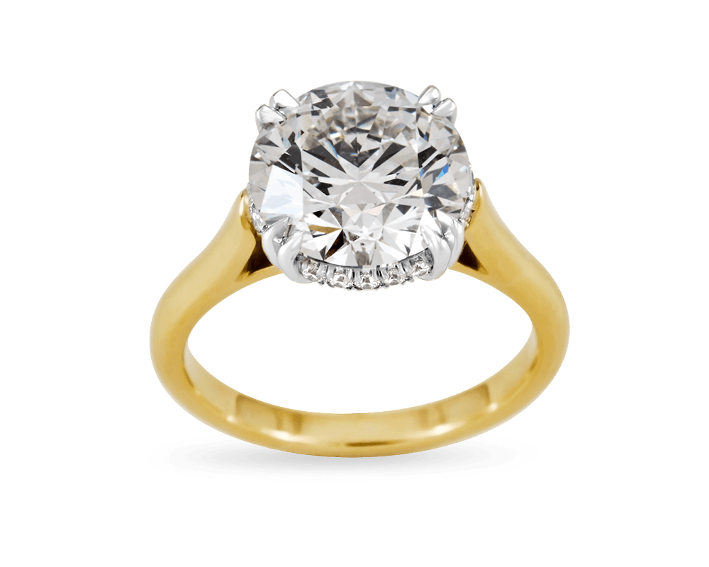 The Trueste Solitaire with Invisible Halo