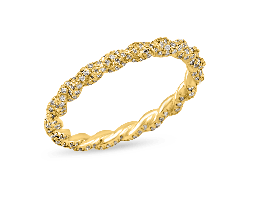 Braided Pave Eternity Band