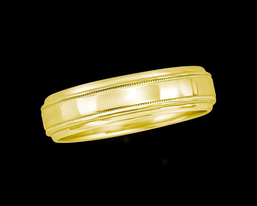 The Vaughn Band with Double Rounded Edges and Milgrain