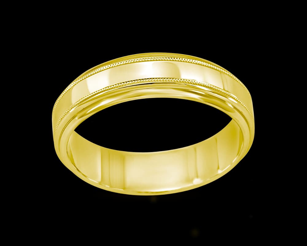 The Vaughn Band with Double Rounded Edges and Milgrain