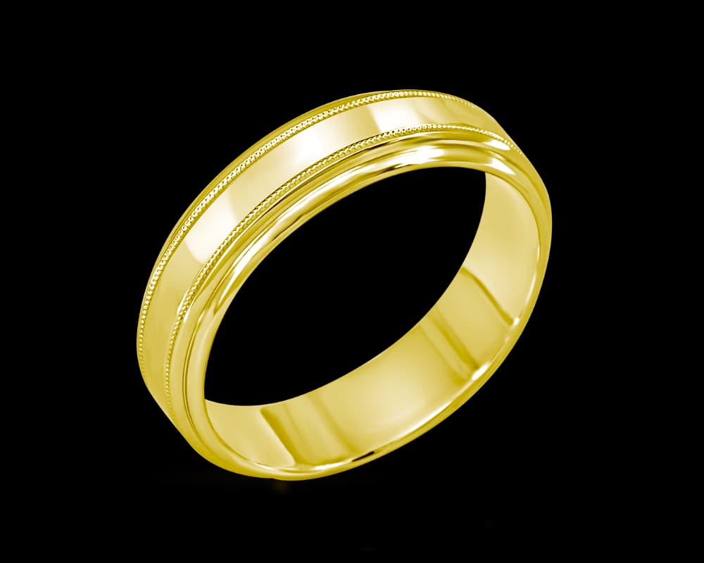 The Vaughn Band with Double Rounded Edges and Milgrain