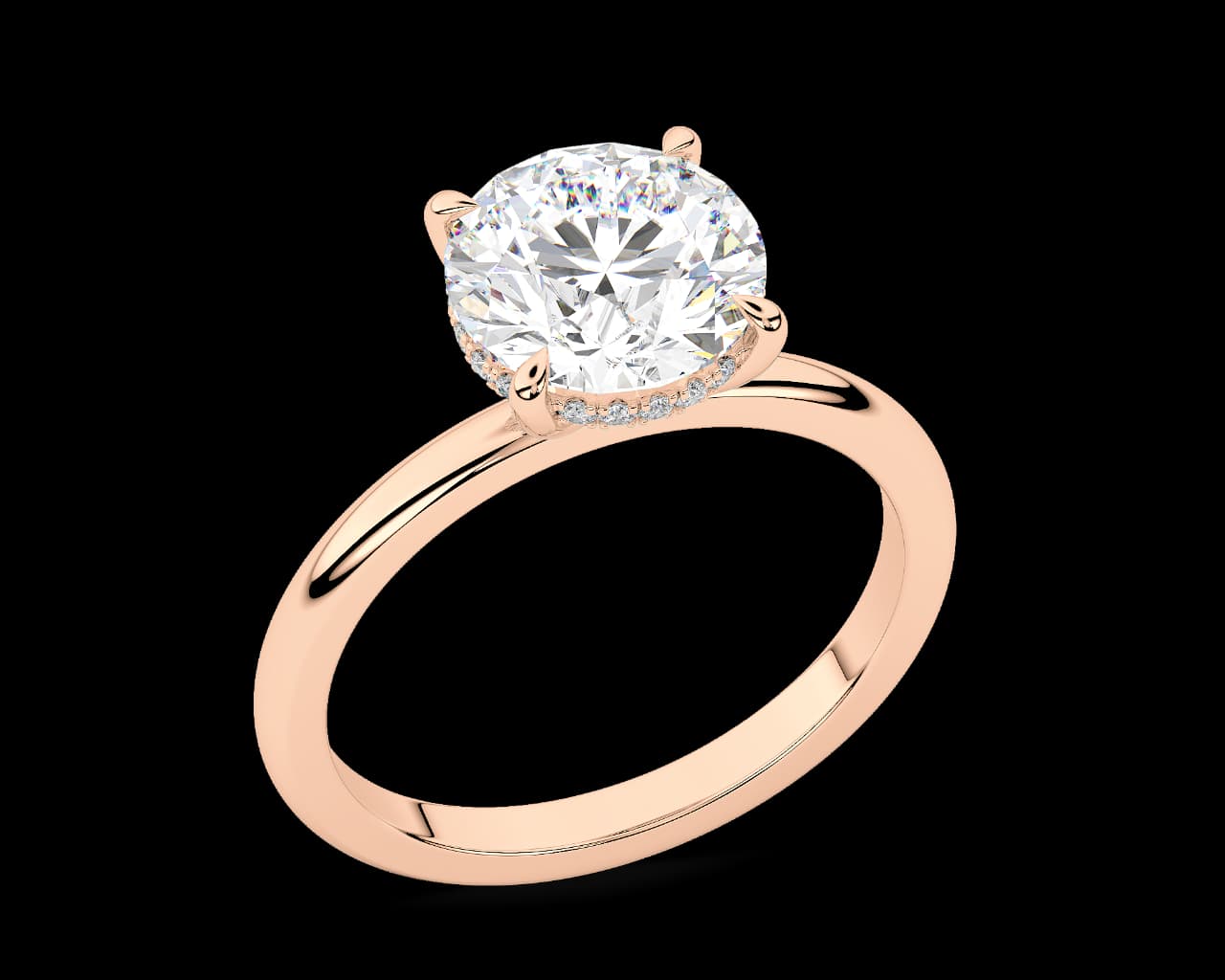 The Geneve Soltaire with Hidden Halo